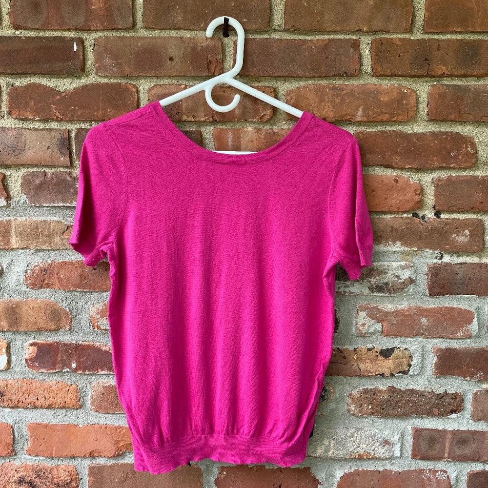 Ann Taylor Factory - Pink and Black Tie Sweater
